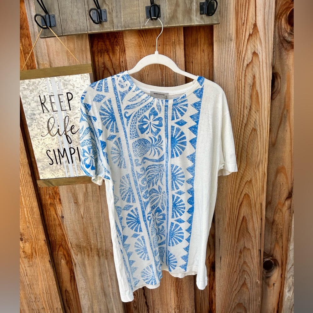 NWT Free People X Ragabond Studio collab Hawaii print shirt size medium - Picture 3 of 7